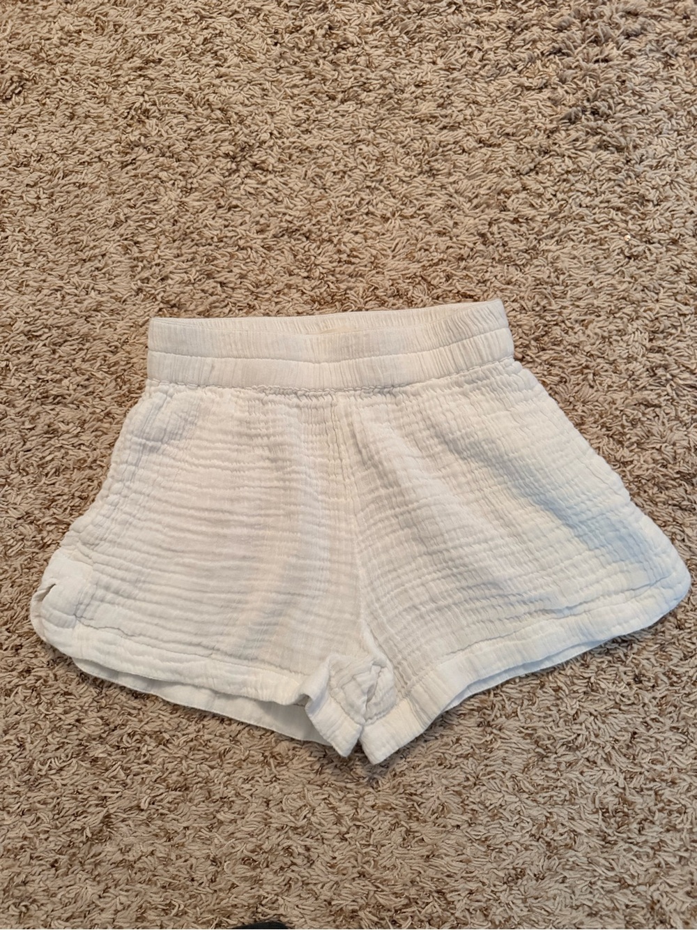 Rip Curl White Lightweight Gauze Athletic Shorts